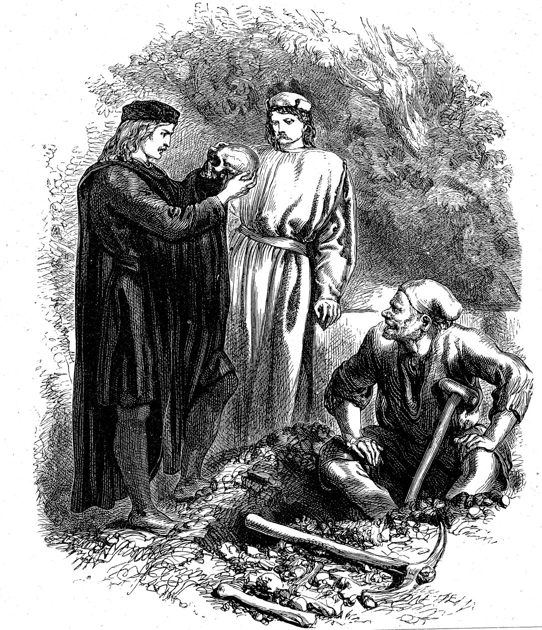 Akk, stakkars Yorick! Jeg kjente ham, Horatio, c1850 av Unbekannt