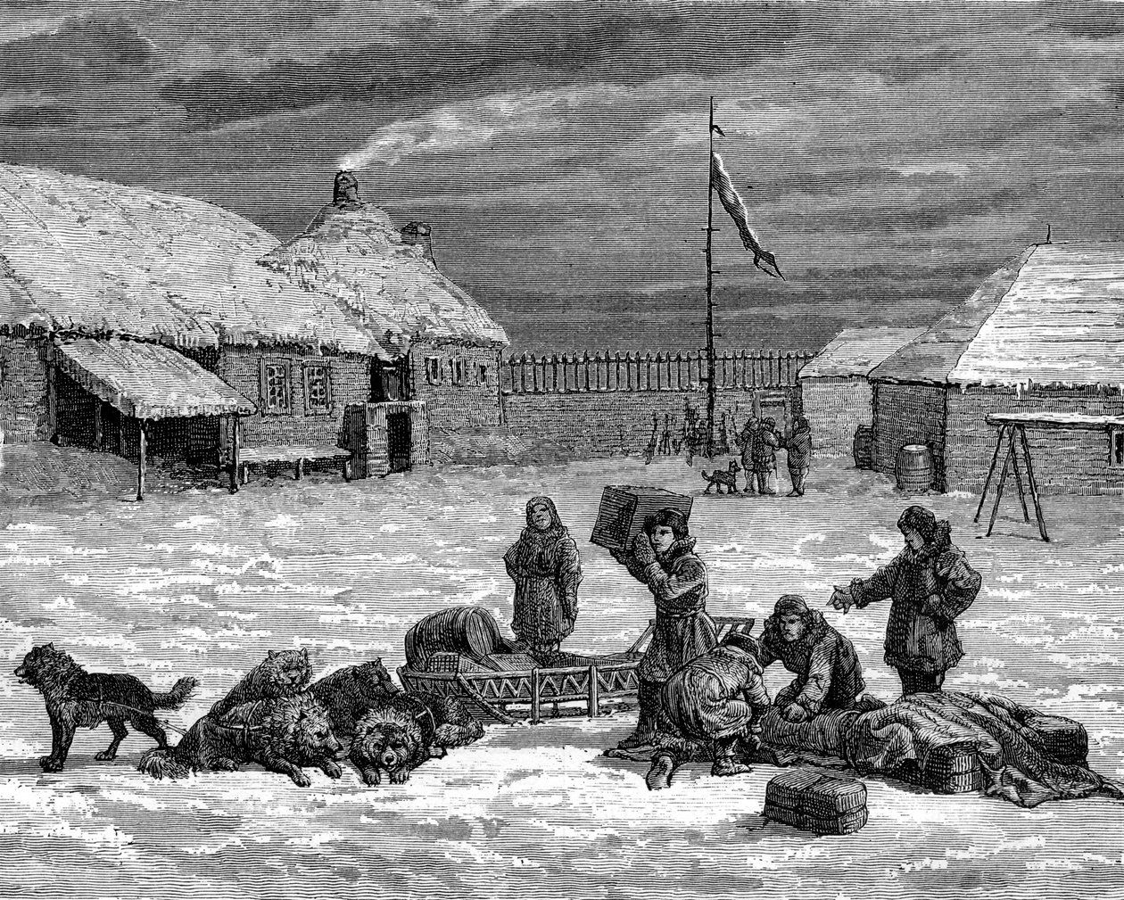 Alaskan scene, USA, 1800-tallet av Unbekannt