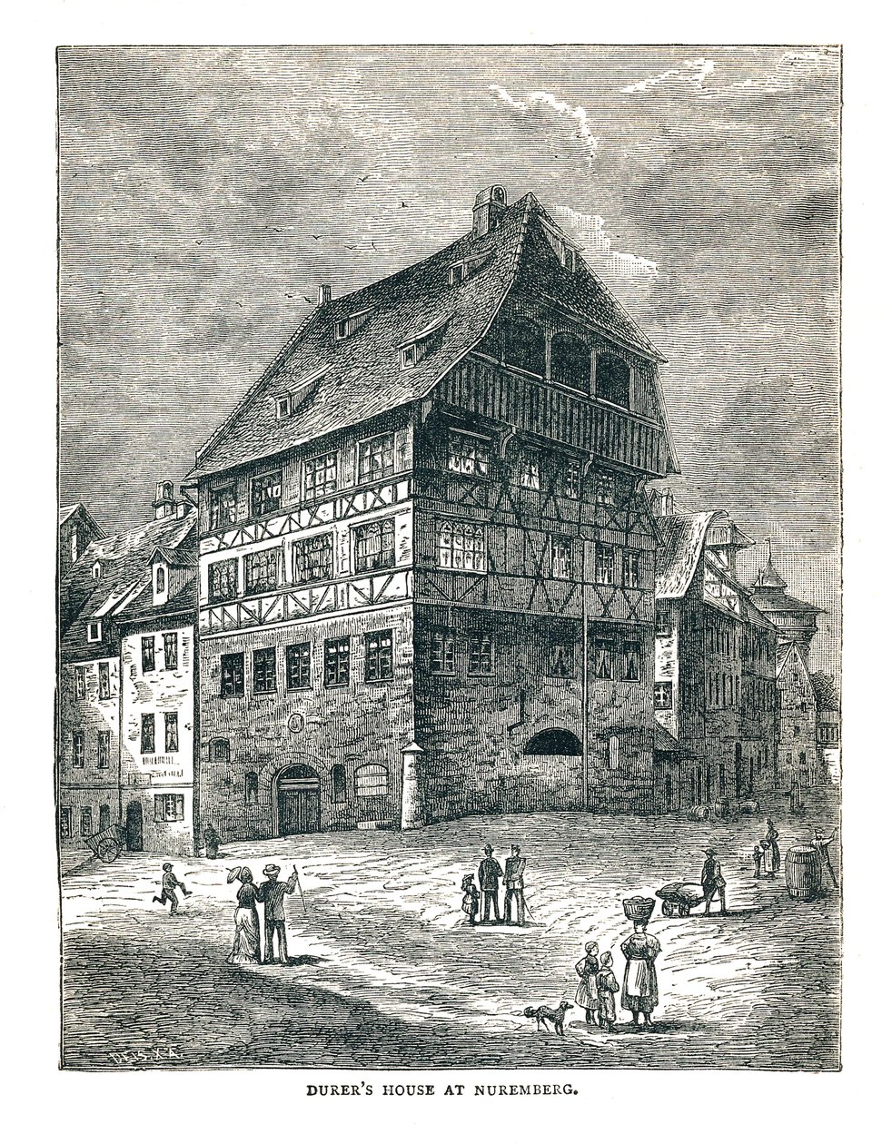 Albert Durers House, Nürnberg, Tyskland, 1893 av Unbekannt