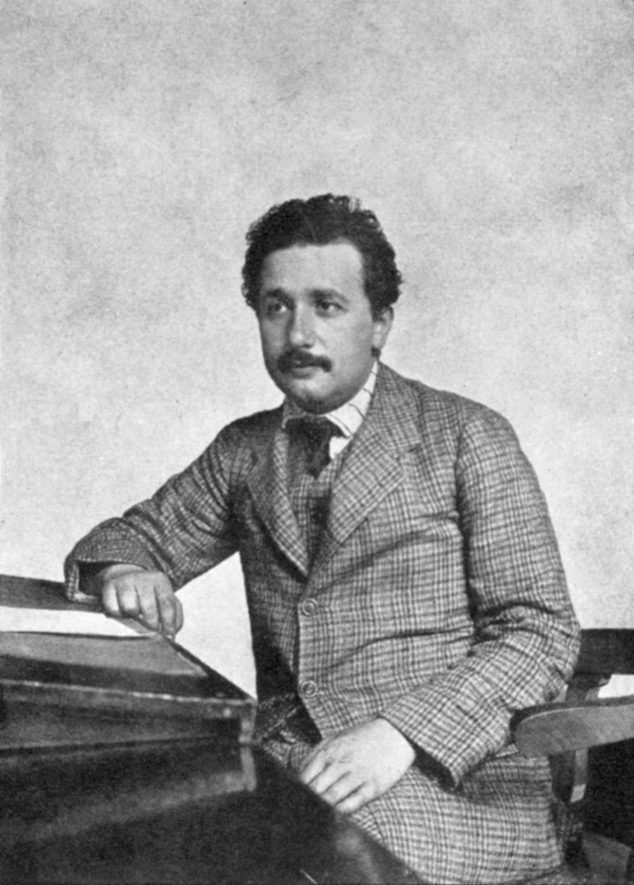 Albert Einstein 1879-1955, tysk-sveitsisk matematiker og teoretisk fysiker, 1905 av Unbekannt