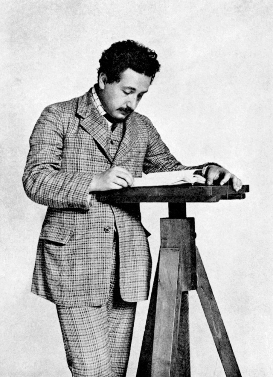 Albert Einstein 1879-1955, tysk-sveitsisk matematiker og teoretisk fysiker, 1905 av Unbekannt