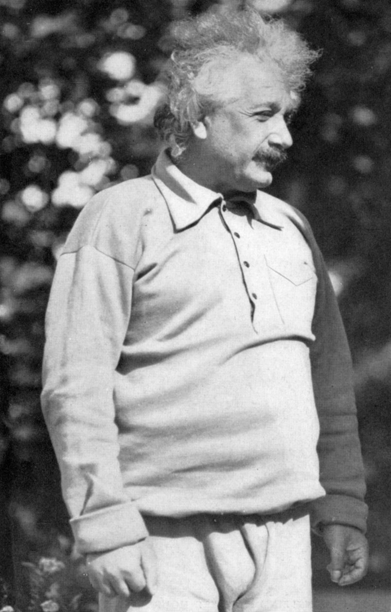 Albert Einstein 1879-1955, tysk-sveitsisk matematiker og teoretisk fysiker, ca 1930-tallet av Unbekannt