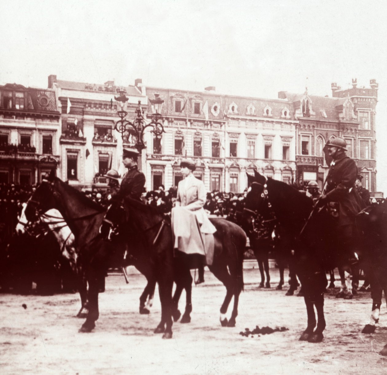 Albert I og Elisabeth av Bayern i Liége, Belgia, c1914-c1918 av Unbekannt