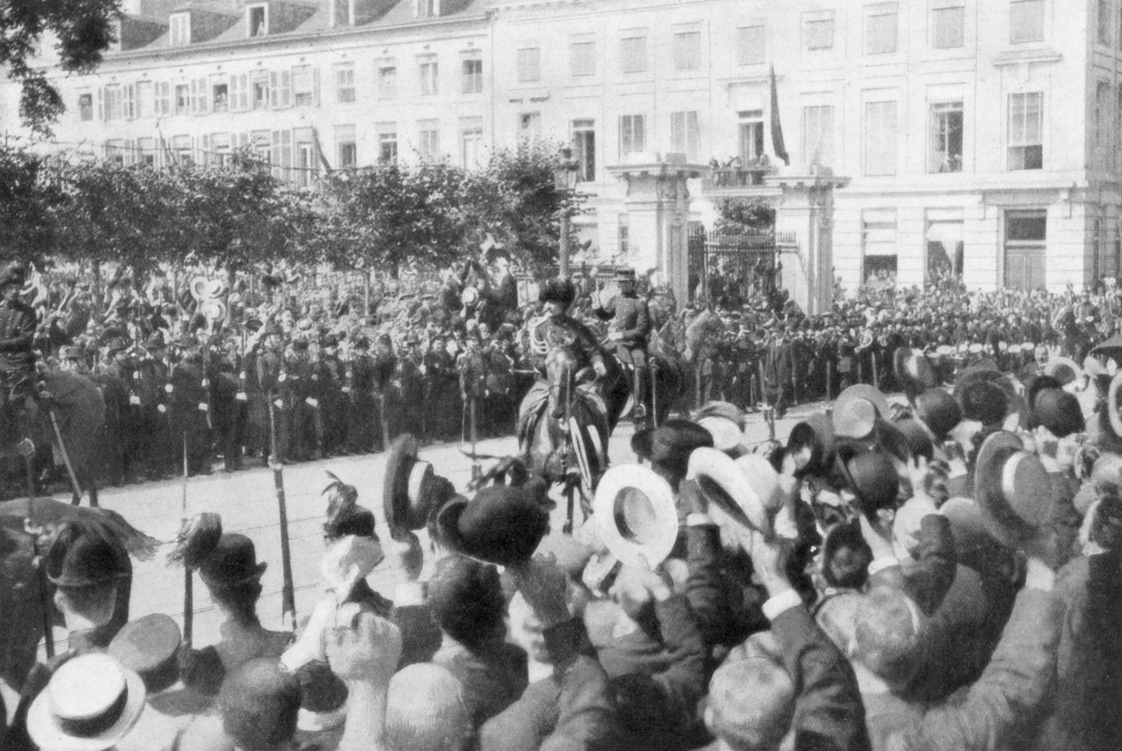 Albert I av Belgia på vei til parlamentet, 1914 av Unbekannt