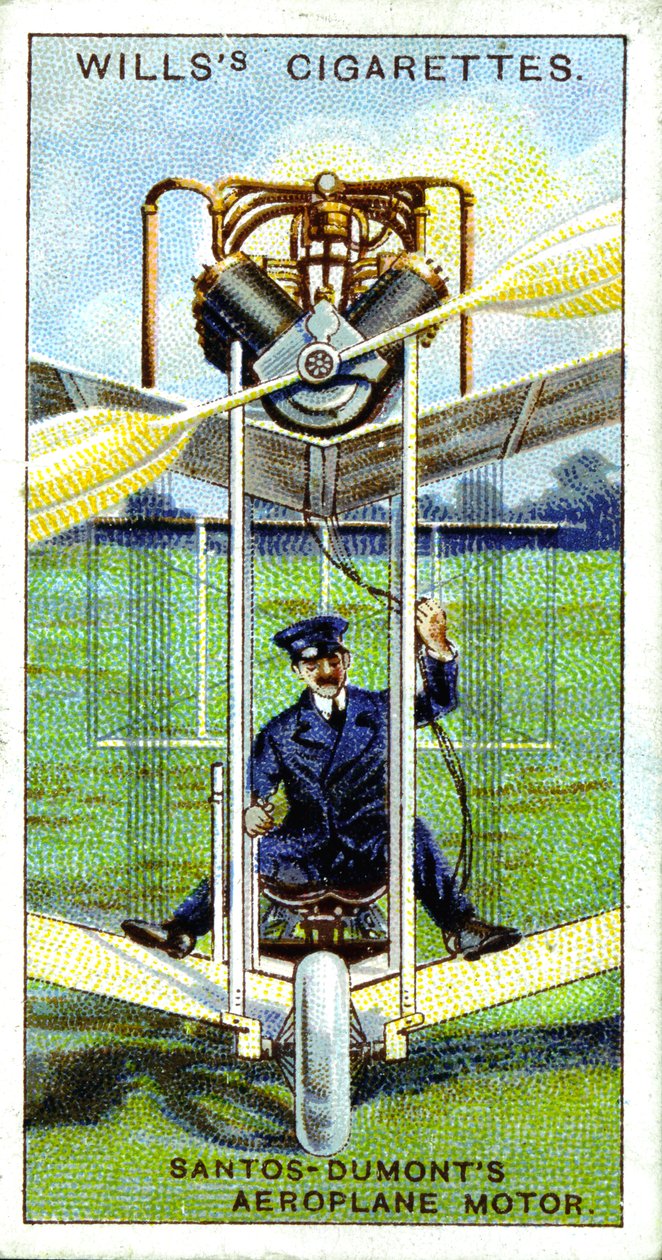 Alberto Santos-Dumont , brasiliansk aeronaut, første registrerte flyging i Europa, 1906, 1915 av Unbekannt