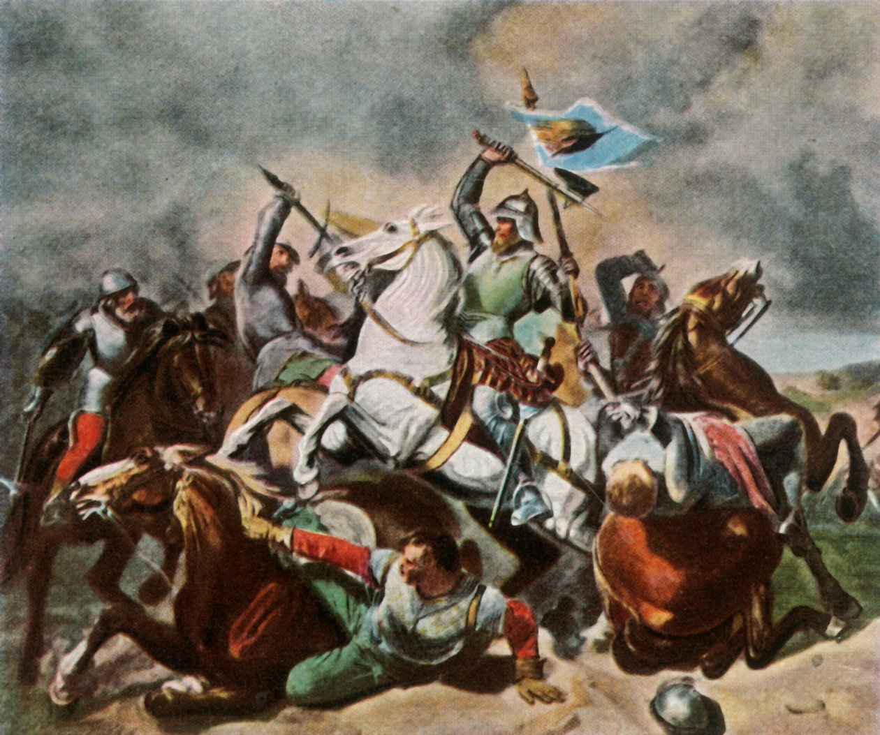 Albrecht Achilles i kamp mot Nürnbergerne, 1450, 1936. av Unbekannt