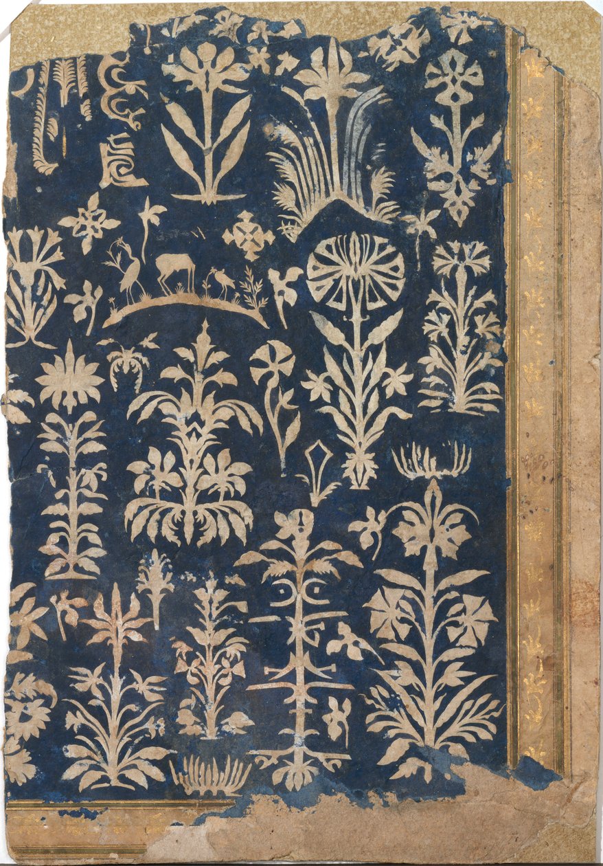 Albumside med klippet papirdekor, ca. 1625-50. av Unbekannt