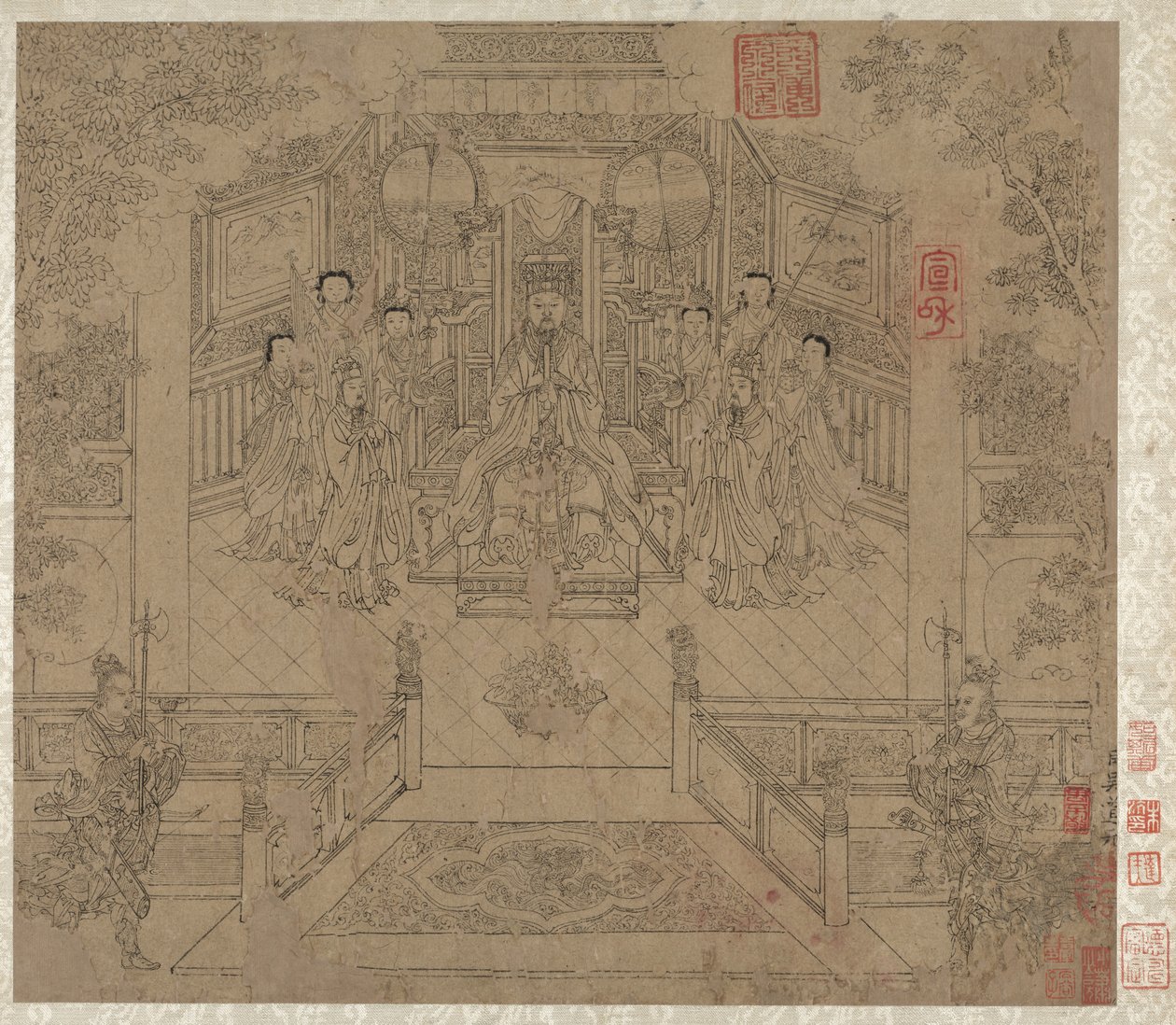 Album med daoistiske og buddhistiske temaer: Procession of Daoist Deities: Leaf 1, 1200-tallet. av Unbekannt