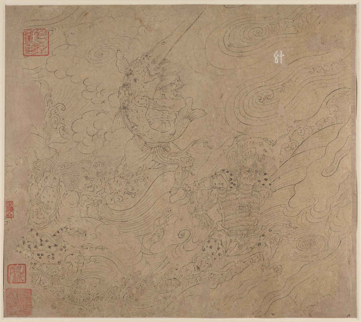 Album med daoistiske og buddhistiske temaer: Search the Mountain: Leaf 50, 1200-tallet. av Unbekannt