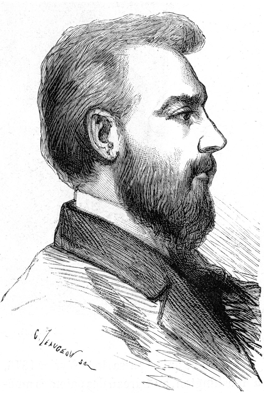 Alexander Graham Bell, skotskfødt amerikansk oppfinner, c1880 av Unbekannt