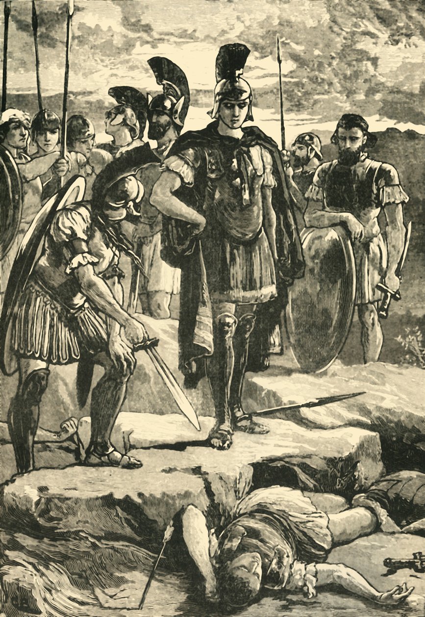 Alexander and the Body of Darius, 1890. av Unbekannt
