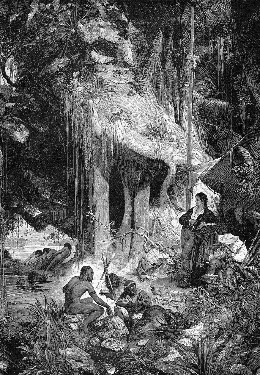 Alexander von Humboldt og Aimé Bonpland ved Orinoco-elven, 1800-1804 1900 av Unbekannt