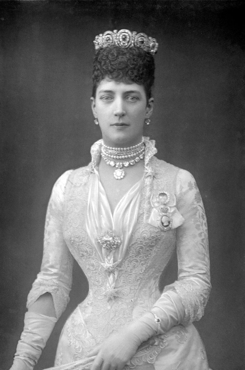Alexandra 1844-1925, dronningkonsort av kong Edward VII av Storbritannia, c1890 av Unbekannt