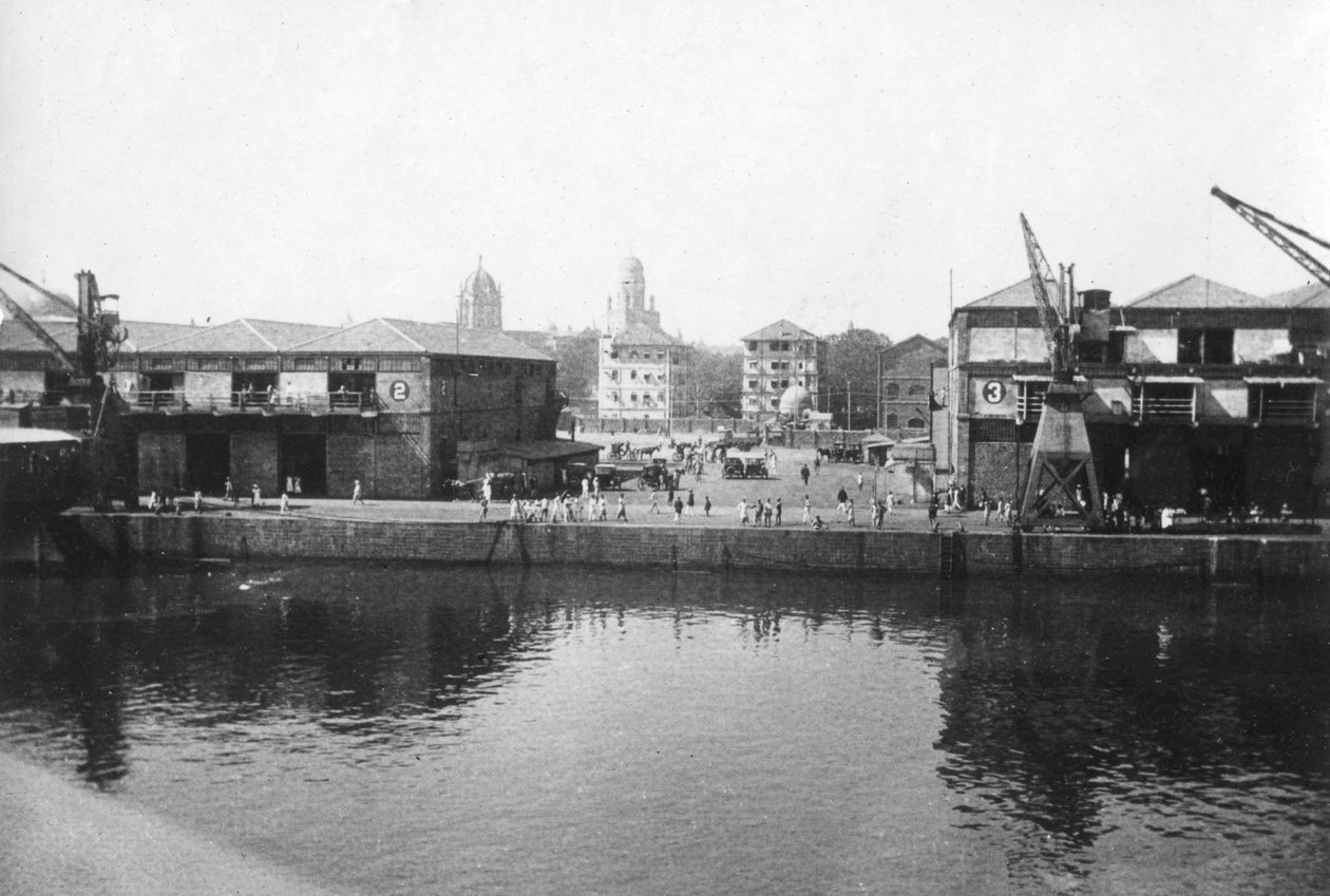 Alexandra Dock, Bombay, India, 1917 av Unbekannt
