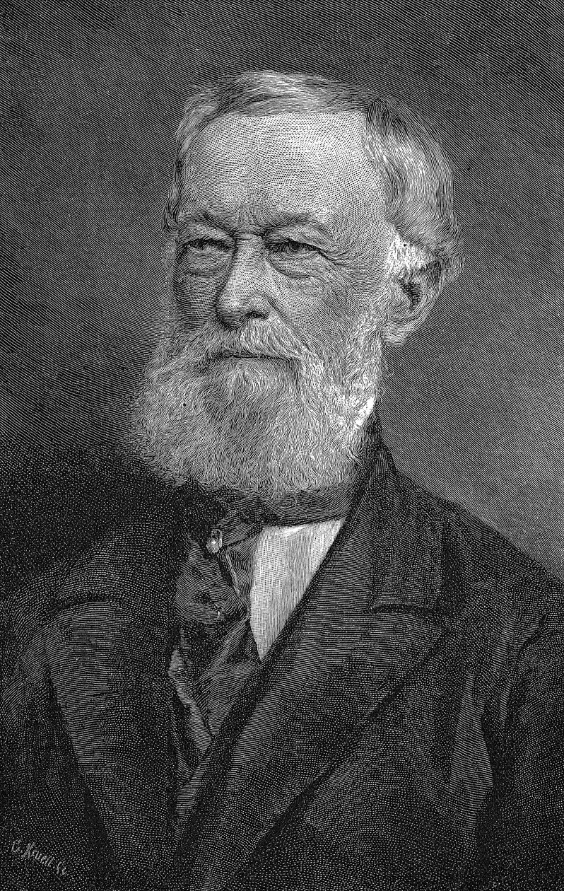 Alfred Krupp , tysk industrimann og våpenprodusent, 1886 av Unbekannt
