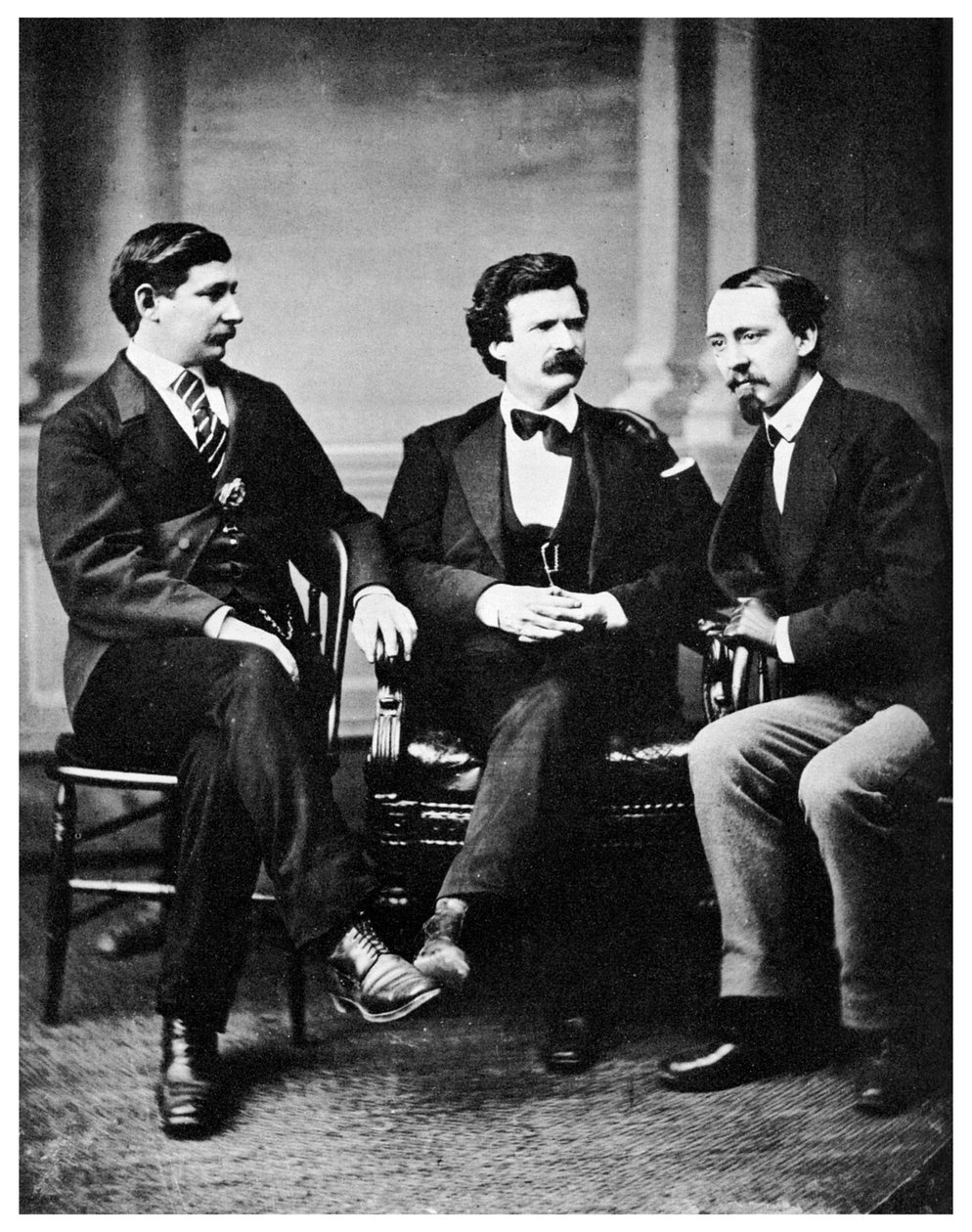 Alfred Townsend, Mark Twain og David Gray, 1871 1955 av Unbekannt