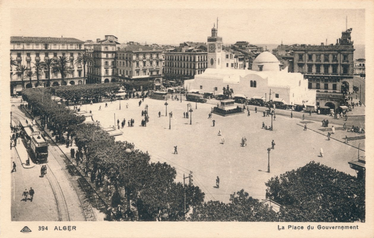 Alger - Regjeringsplassen, ca 1900 av Unbekannt