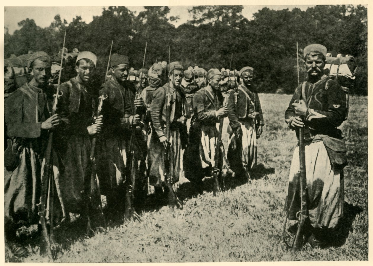Algeriske tiraillører kjent som Turcos, første verdenskrig, 1915, c1920. av Unbekannt