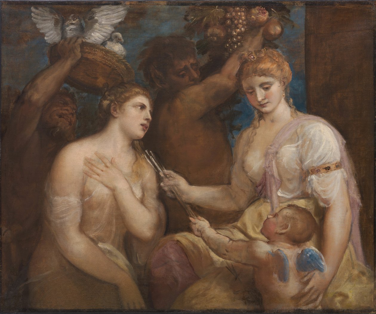 Allegori om Venus og Amor, ca. 1600. av Unbekannt