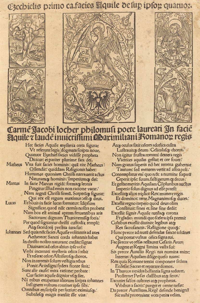 Allegory of the Eagle and Emperor Maximilian I, 1497. av Unbekannt