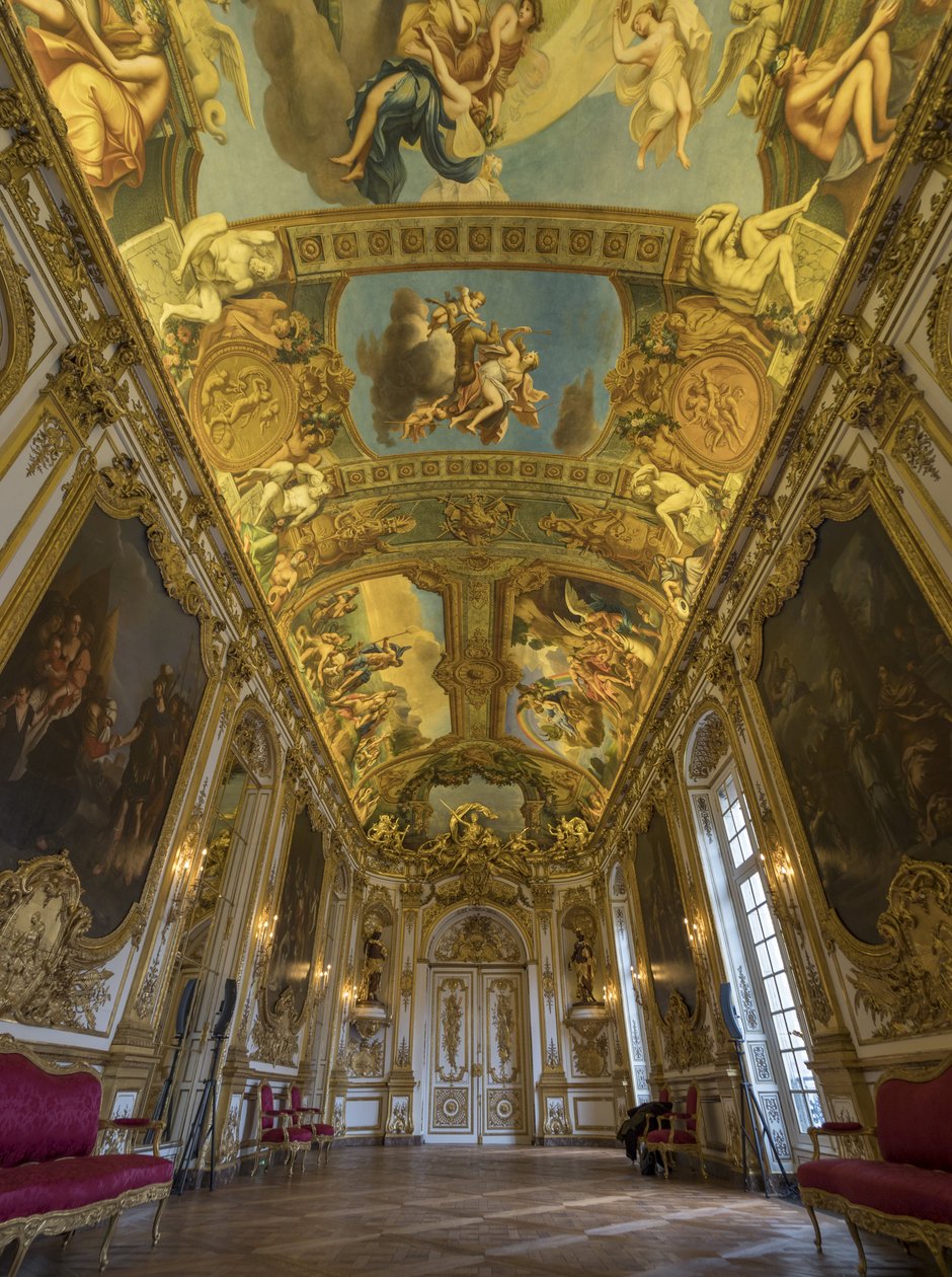 Allegori av solen. Maleri av hvelvet til Galerie doree, av Francois Perrier (1594-1649) av Unbekannt