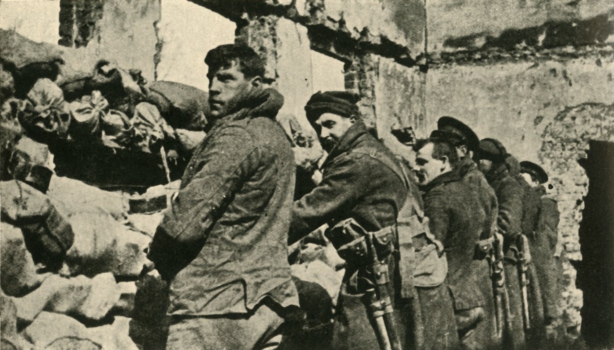 Allierte soldater i Flandern, første verdenskrig, 1915, c1920. av Unbekannt
