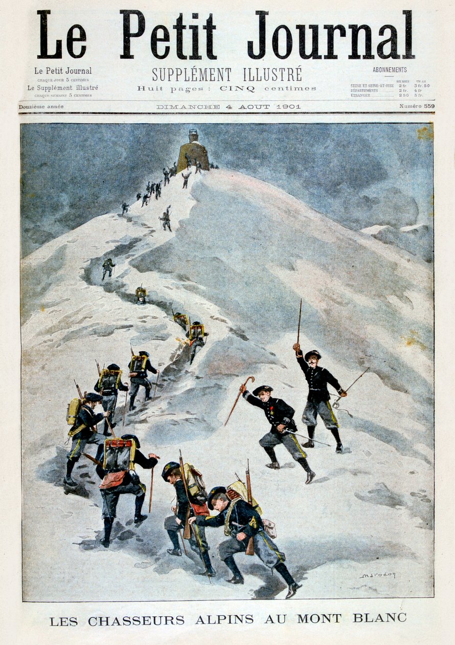 Alpine jegere på Mont Blanc, 1901 av Unbekannt