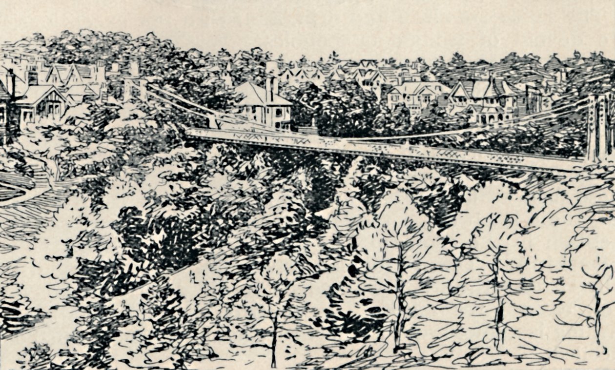 Alum Chine Suspension Bridge, 1929 av Unbekannt