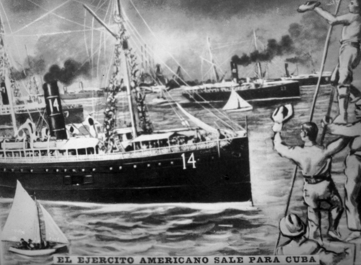 Den amerikanske hæren drar til Cuba, 1898, 1920-tallet av Unbekannt