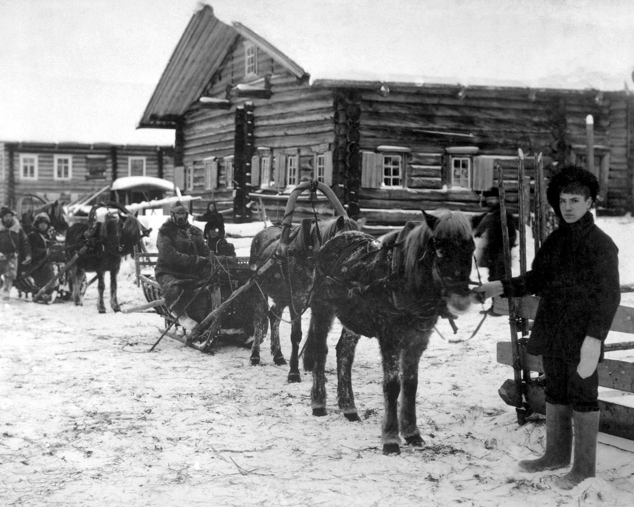 Amerikansk infanteri nær Arkhangel, Russland, desember 1918. av Unbekannt