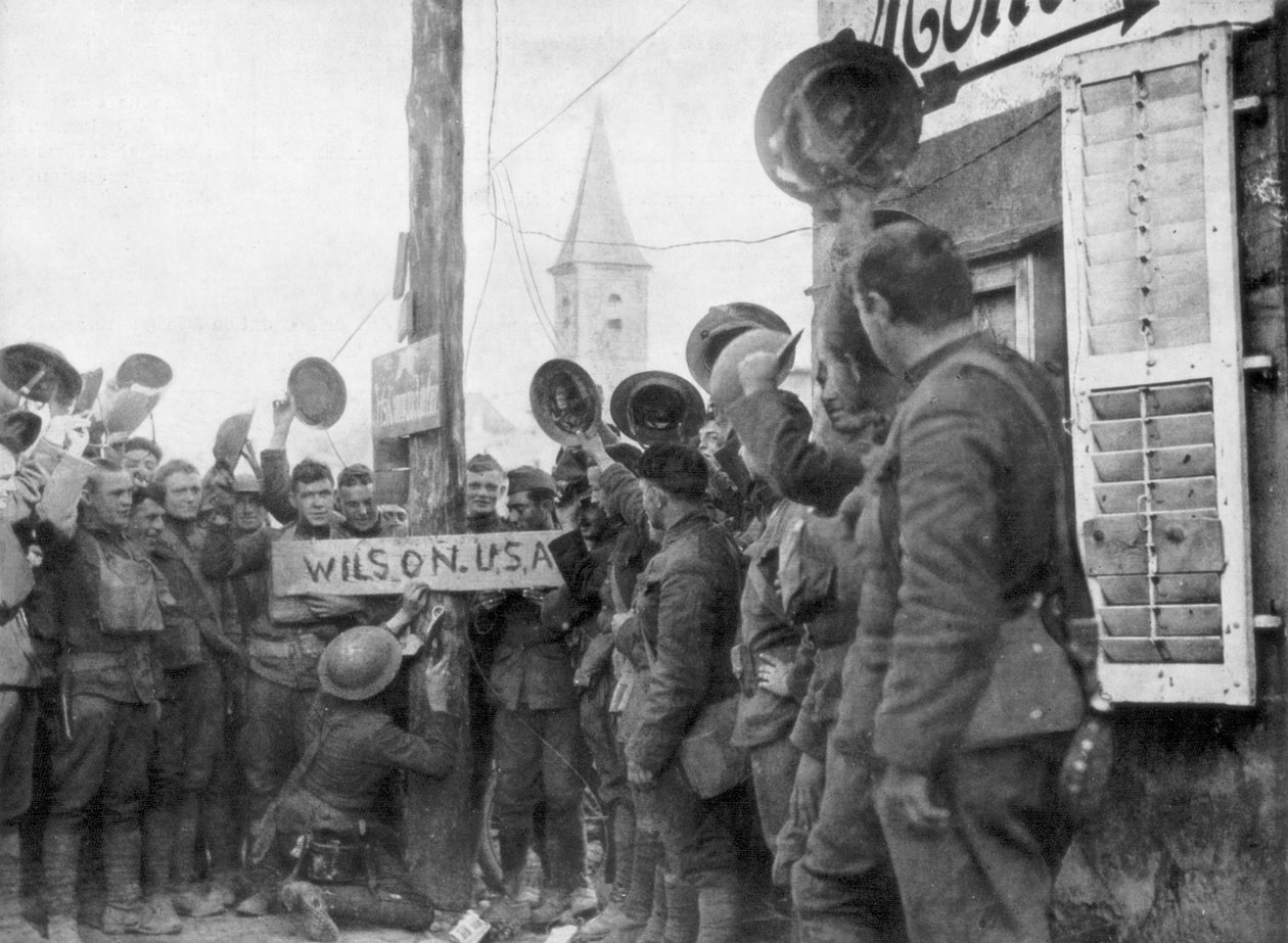 Amerikanske soldater i landsbyen Nonsard, nordøst for Saint-Mihiel, 1926 av Unbekannt