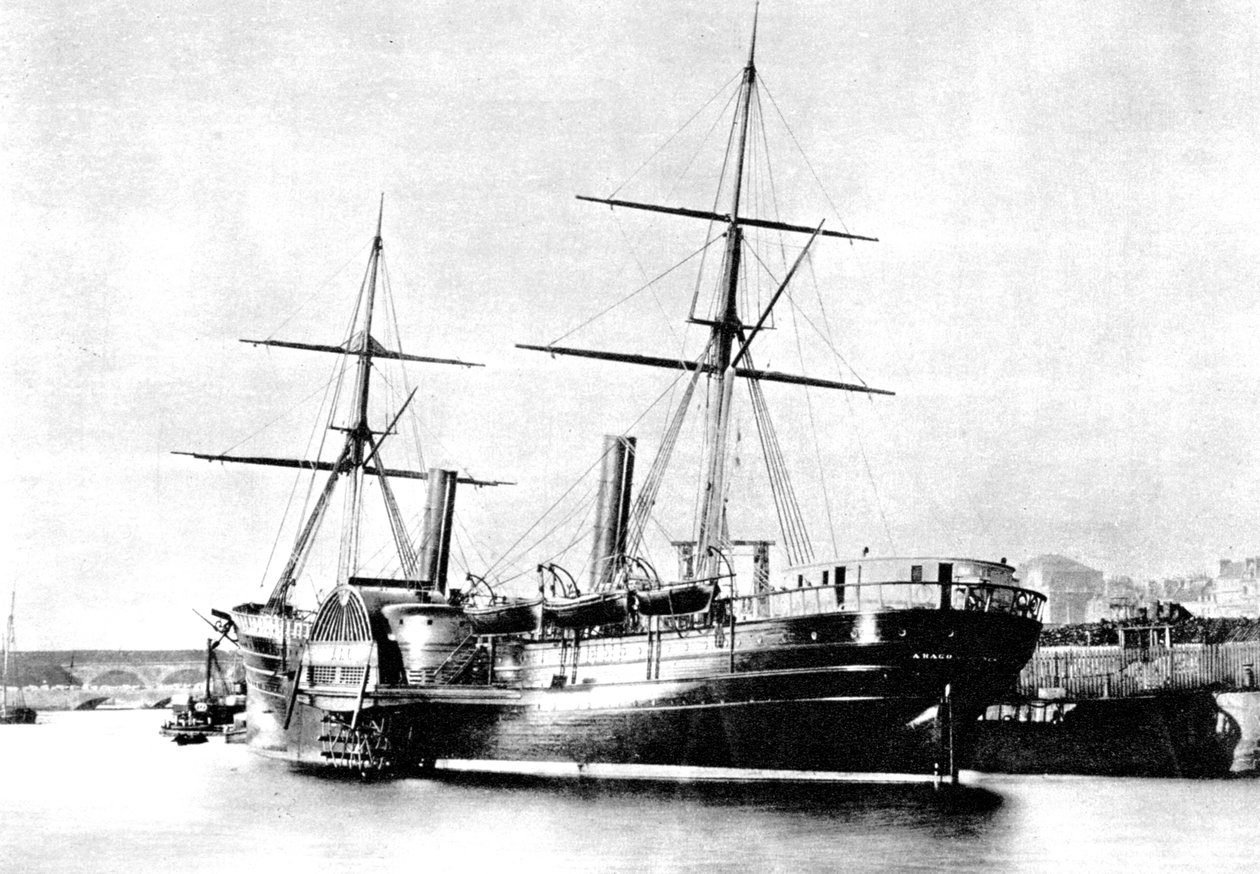 Amerikansk transatlantisk dampskip, Arago, 1856 av Unbekannt