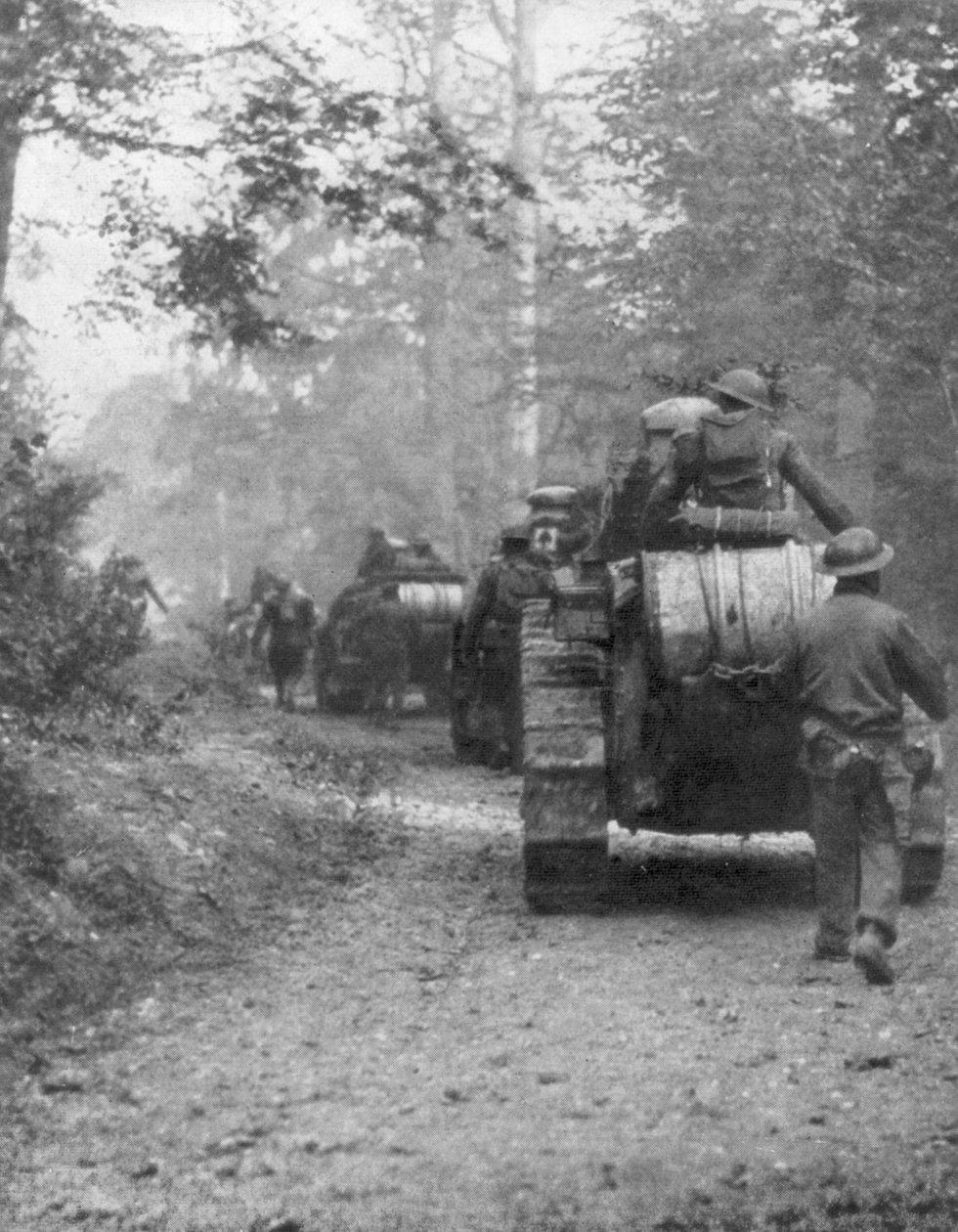 Amerikanere forbereder seg på angrepet på Argonne-skogen, Verdun, Frankrike, september, 1918 av Unbekannt