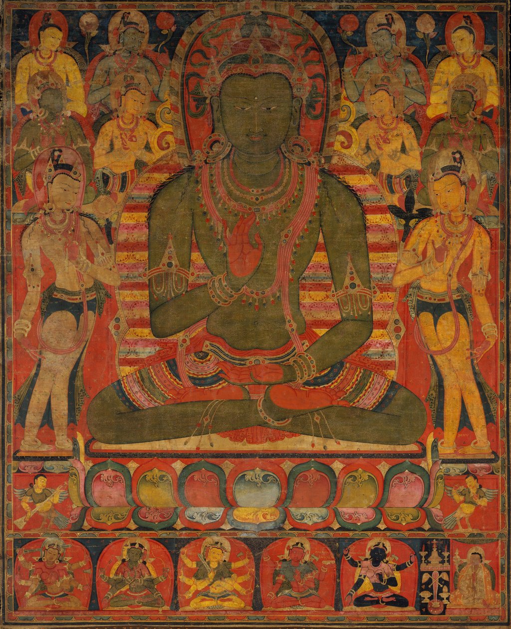 Amoghasiddhi, Buddhaen i det nordlige rene landet, ca. 1200-50. av Unbekannt