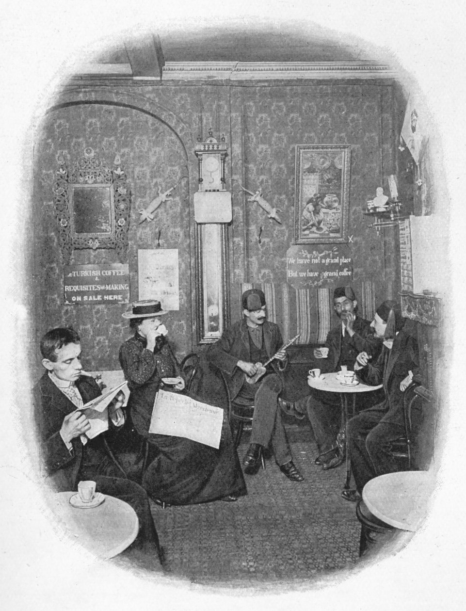 En arabisk kafé, London, c1901 1901 av Unbekannt