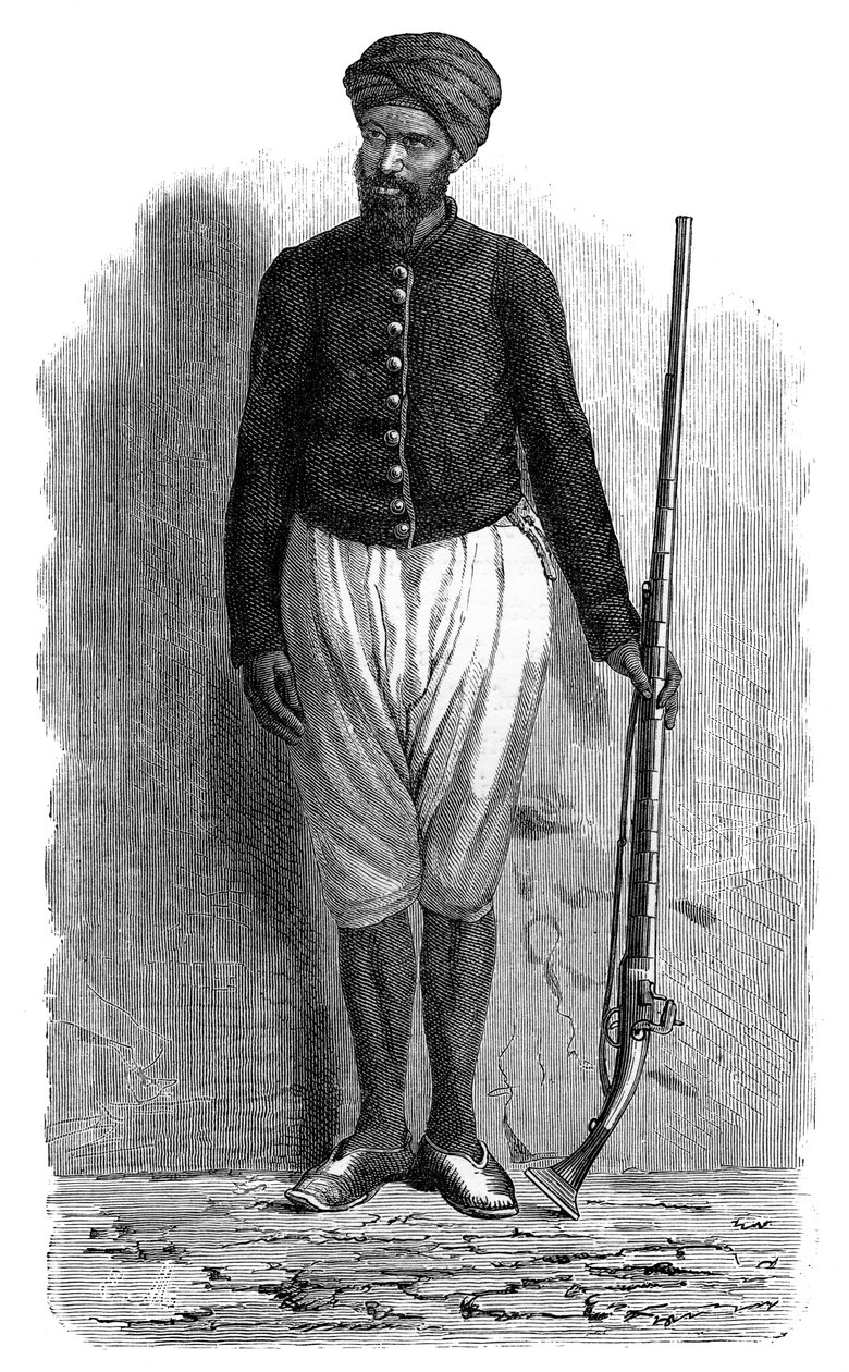 En arabisk soldat fra Tunis, ca 1890 av Unbekannt