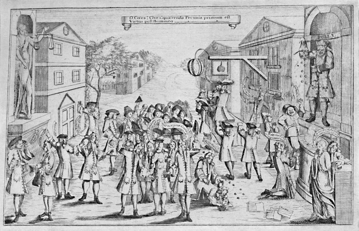 Et valg vunnet av bestikkelser, 1727, 1904 av Unbekannt