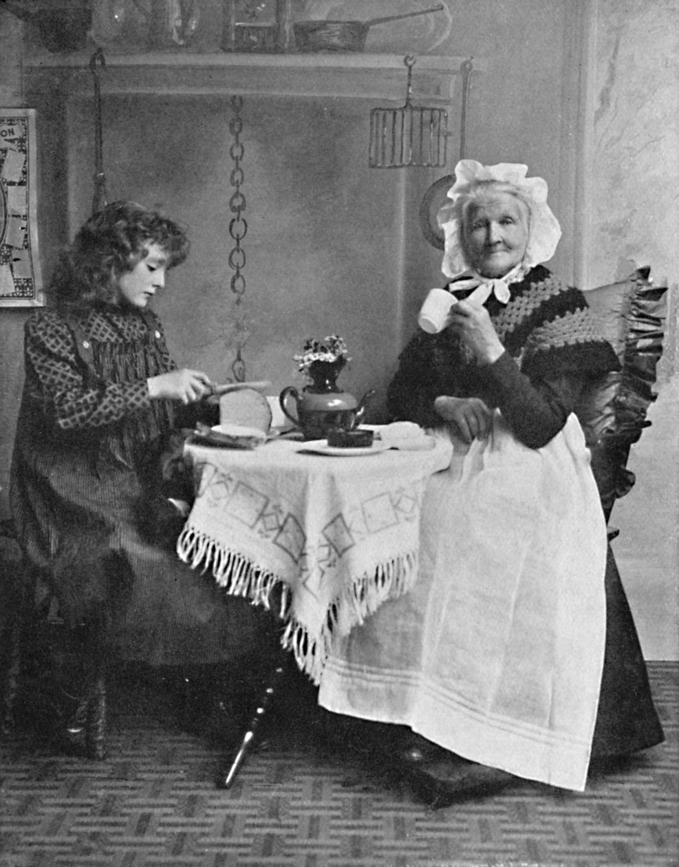 En engelsk hyttescene, 1912 av Unbekannt