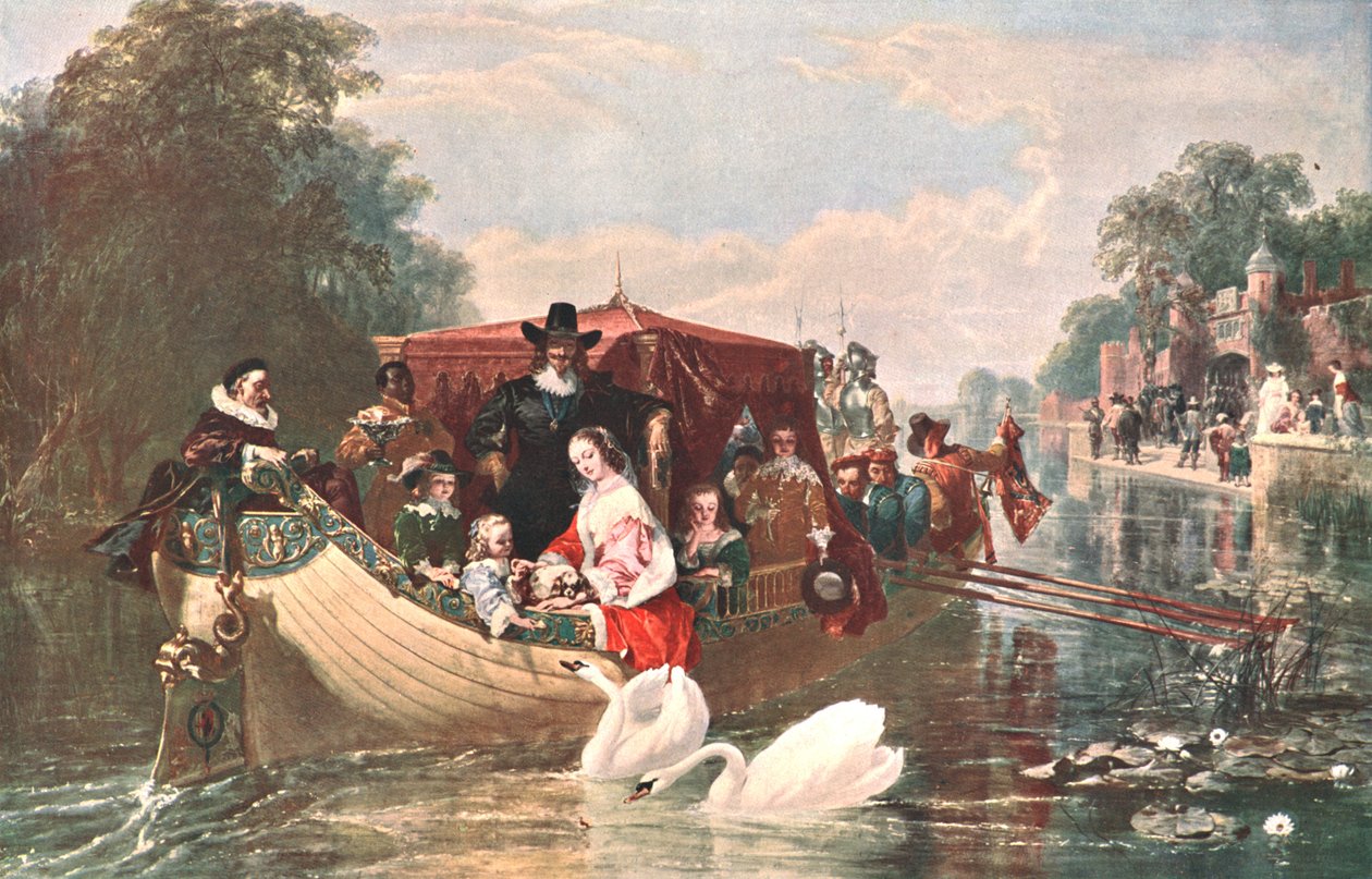 An Episode in the Happier Days of Charles I, 1853, c1902. av Unbekannt