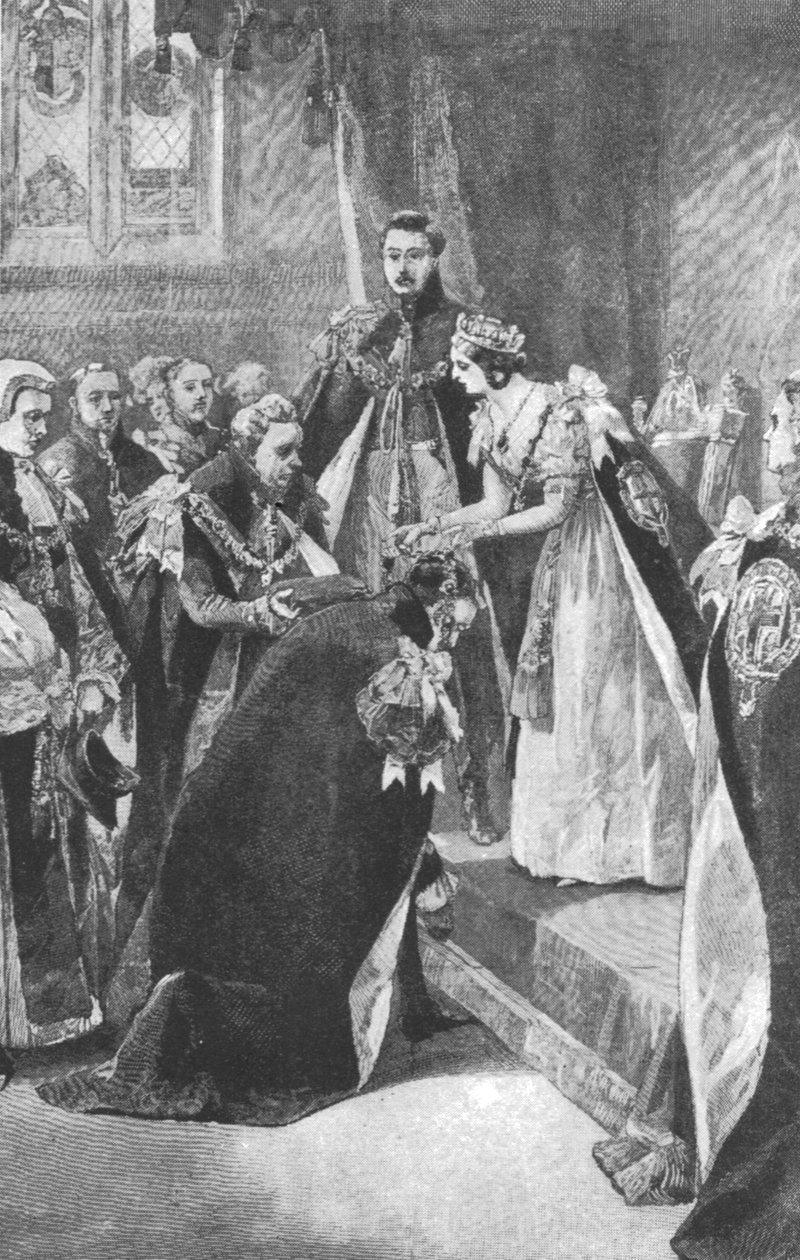 An Investiture of the Order of the Garter av dronning Victoria, c1830-årene, 1901. av Unbekannt