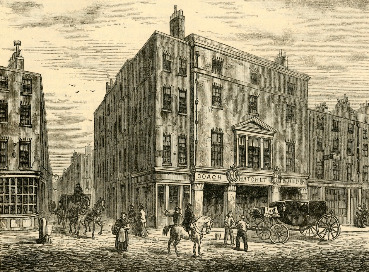 En gammel Coachmaker Shop i Long Acre, 1881. av Unbekannt