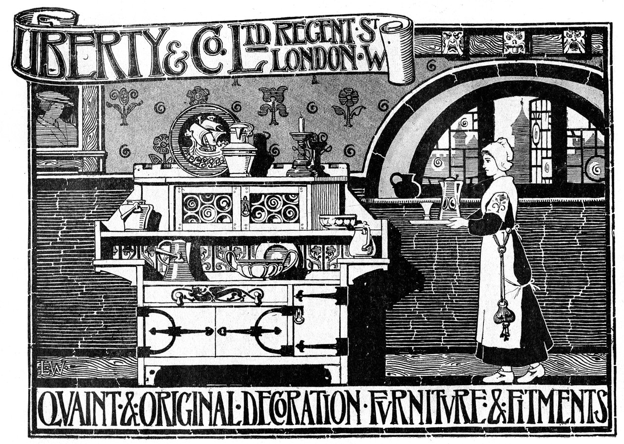 En annonse for Liberty and Co Ltd, 1898 av Unbekannt
