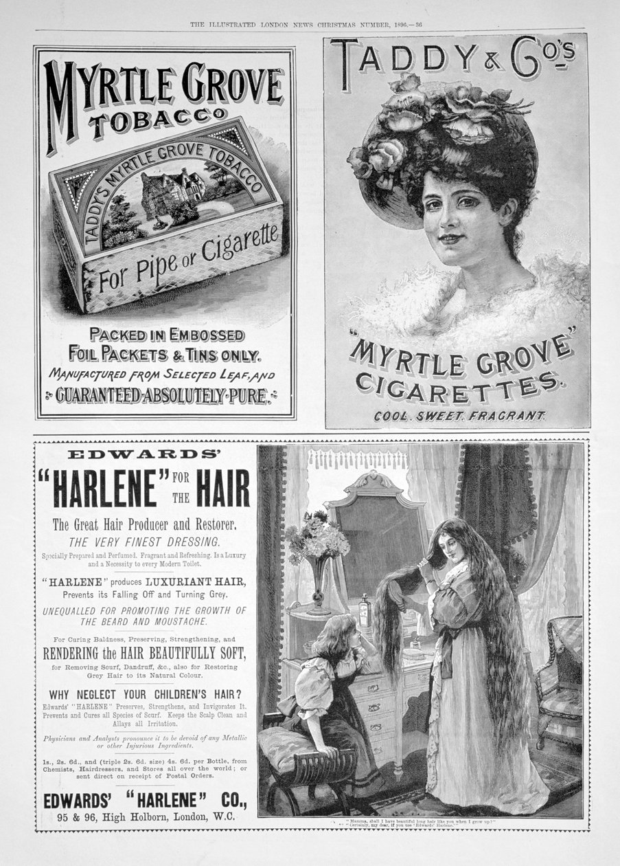 En reklameside i Illustrated London News, julenummer, 1896 av Unbekannt