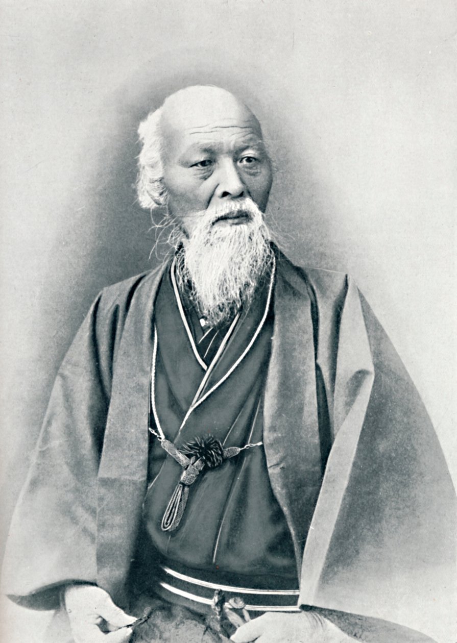 En gammel japansk lege i fullt drakt, 1902 av Unbekannt