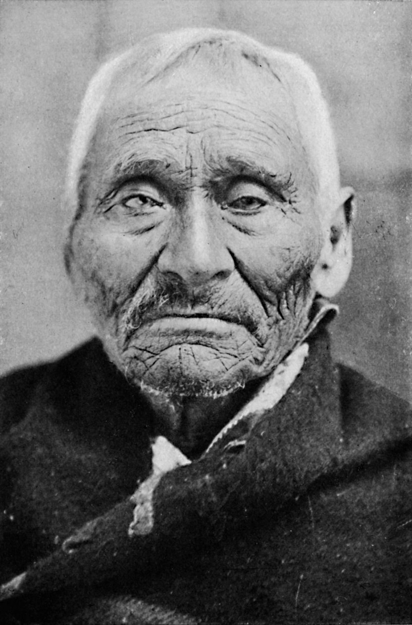 En gammel Tlingit-indianer fra Alaska, 1912 av Unbekannt