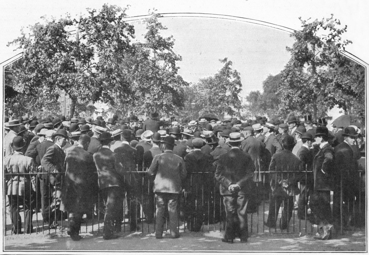 En al fresco-forelesning, Hyde Park, London, c1900 1901 av Unbekannt