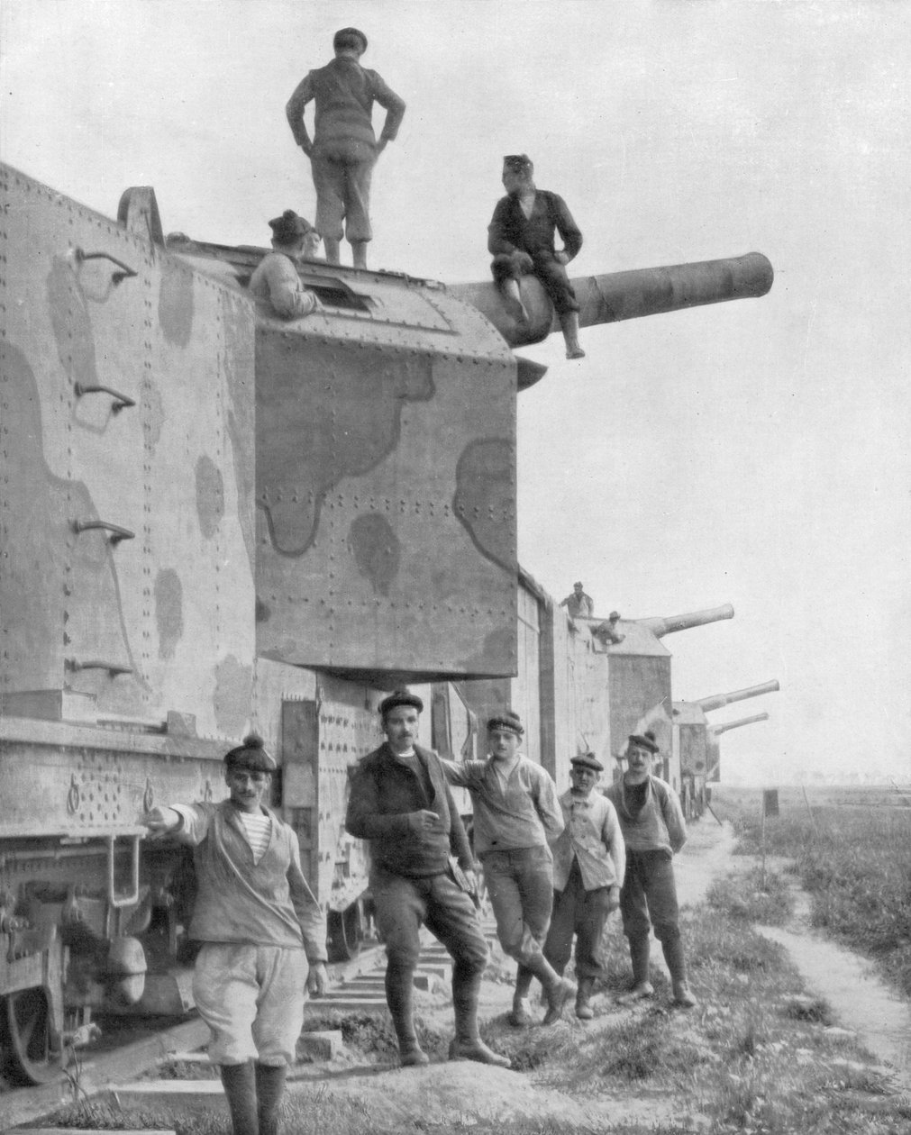 Et pansret togbatteri, 1918 av Unbekannt