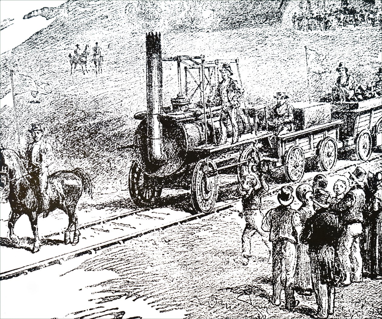 Et motorlokomotiv jeg bygget av George Stephenson av Unbekannt