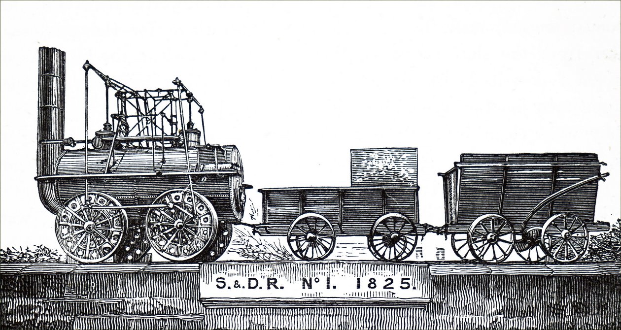 Et motorlokomotiv jeg bygget av George Stephenson av Unbekannt