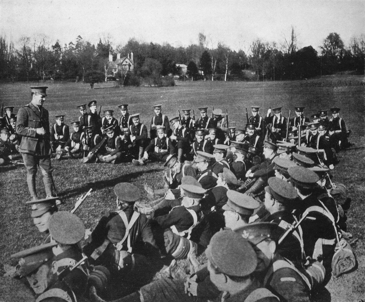 En friluftsforelesning i Parks, Oxford, 1915 av Unbekannt
